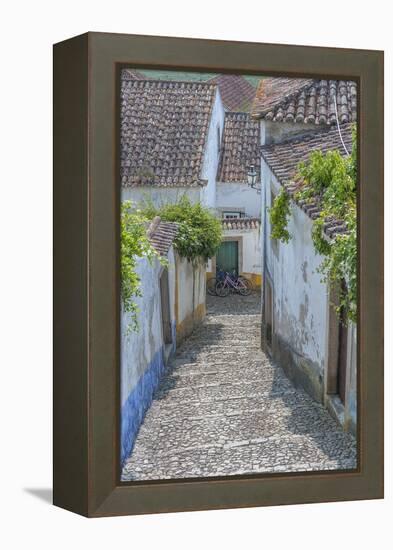 Europe, Portugal, Obidos, Cobblestone Steps-Lisa S^ Engelbrecht-Framed Premier Image Canvas