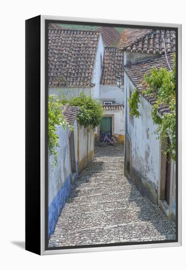 Europe, Portugal, Obidos, Cobblestone Steps-Lisa S^ Engelbrecht-Framed Premier Image Canvas