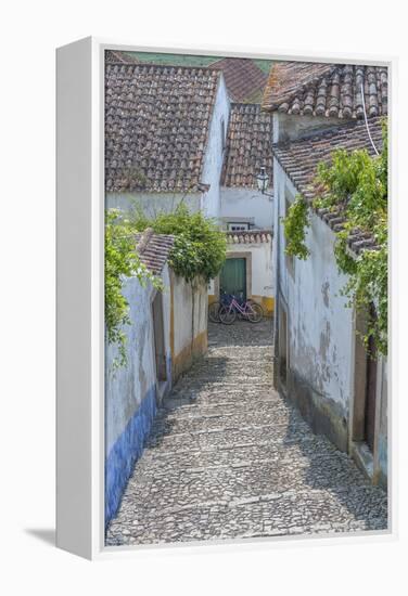Europe, Portugal, Obidos, Cobblestone Steps-Lisa S^ Engelbrecht-Framed Premier Image Canvas