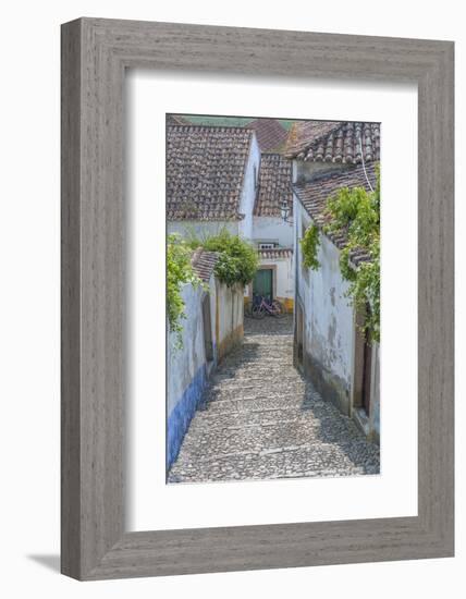 Europe, Portugal, Obidos, Cobblestone Steps-Lisa S^ Engelbrecht-Framed Photographic Print