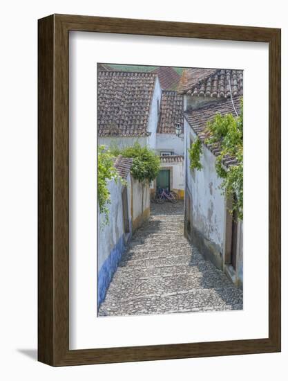 Europe, Portugal, Obidos, Cobblestone Steps-Lisa S^ Engelbrecht-Framed Photographic Print