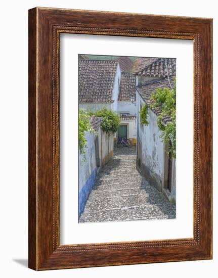 Europe, Portugal, Obidos, Cobblestone Steps-Lisa S^ Engelbrecht-Framed Photographic Print