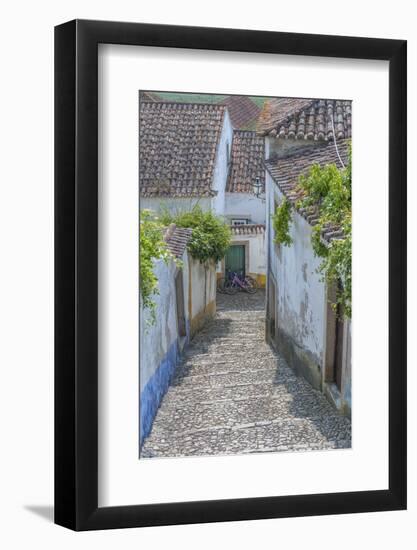 Europe, Portugal, Obidos, Cobblestone Steps-Lisa S^ Engelbrecht-Framed Photographic Print