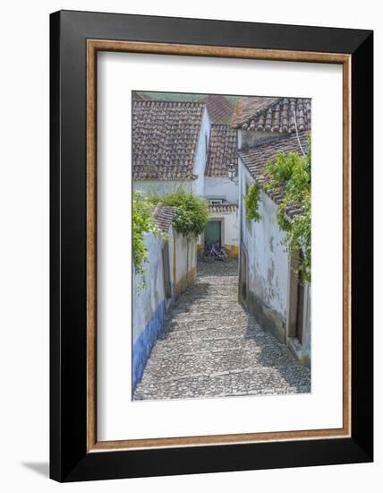 Europe, Portugal, Obidos, Cobblestone Steps-Lisa S^ Engelbrecht-Framed Photographic Print