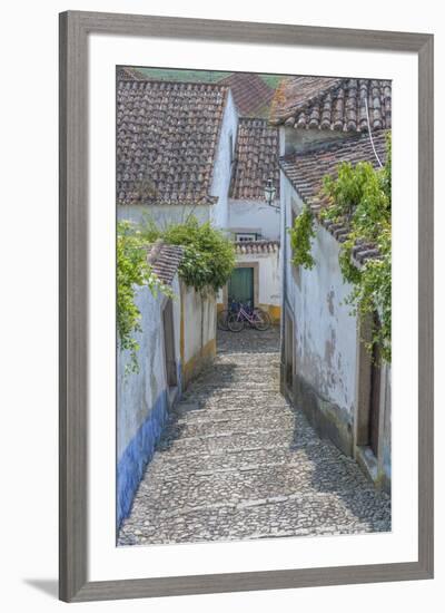 Europe, Portugal, Obidos, Cobblestone Steps-Lisa S^ Engelbrecht-Framed Photographic Print