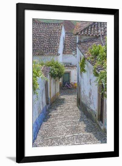 Europe, Portugal, Obidos, Cobblestone Steps-Lisa S^ Engelbrecht-Framed Photographic Print