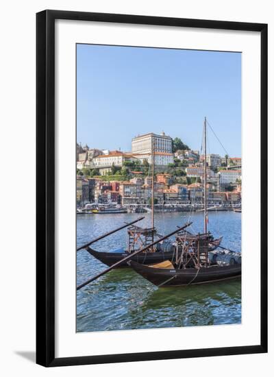 Europe, Portugal, Oporto, Douro River, Rabelo Boats-Lisa S. Engelbrecht-Framed Photographic Print