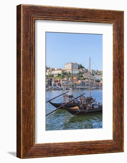 Europe, Portugal, Oporto, Douro River, Rabelo Boats-Lisa S. Engelbrecht-Framed Photographic Print