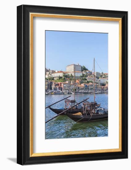 Europe, Portugal, Oporto, Douro River, Rabelo Boats-Lisa S. Engelbrecht-Framed Photographic Print