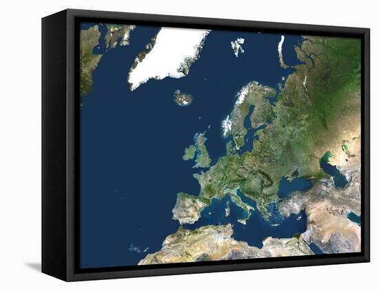 Europe, Satellite Image-PLANETOBSERVER-Framed Premier Image Canvas