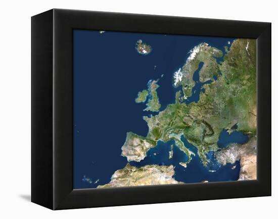 Europe, Satellite Image-PLANETOBSERVER-Framed Premier Image Canvas