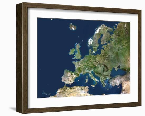 Europe, Satellite Image-PLANETOBSERVER-Framed Photographic Print