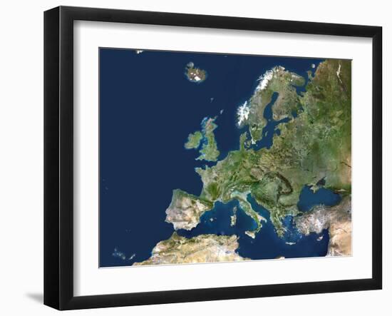 Europe, Satellite Image-PLANETOBSERVER-Framed Photographic Print