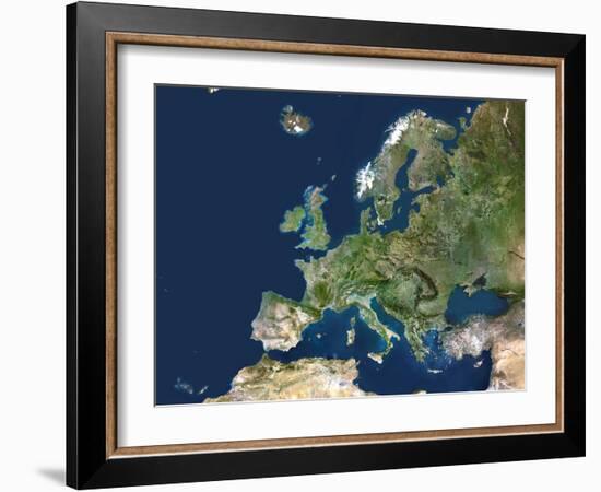 Europe, Satellite Image-PLANETOBSERVER-Framed Photographic Print