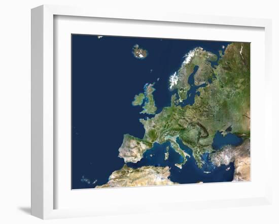 Europe, Satellite Image-PLANETOBSERVER-Framed Photographic Print