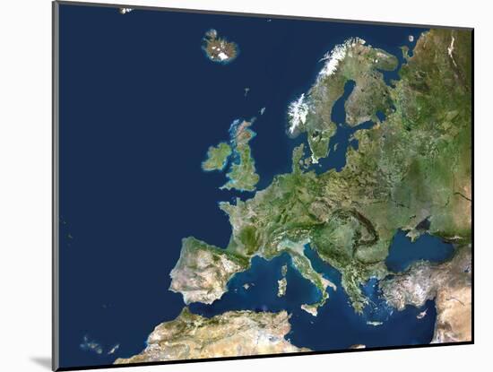 Europe, Satellite Image-PLANETOBSERVER-Mounted Photographic Print