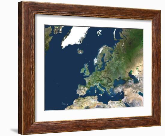 Europe, Satellite Image-PLANETOBSERVER-Framed Photographic Print