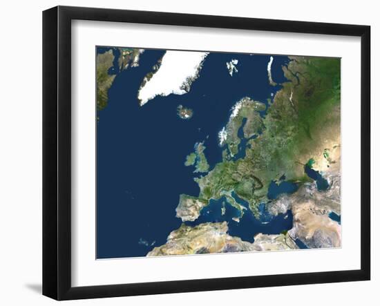 Europe, Satellite Image-PLANETOBSERVER-Framed Photographic Print