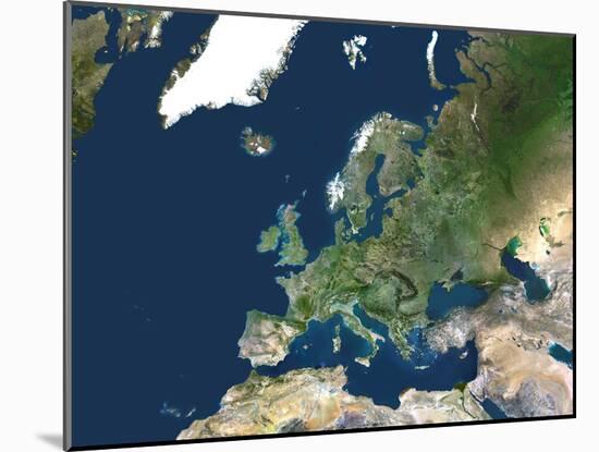 Europe, Satellite Image-PLANETOBSERVER-Mounted Photographic Print