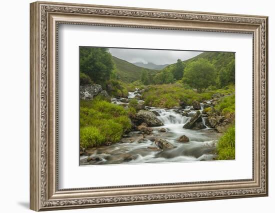 Europe, Scotland, Cairngorm National Park. Mountain Stream Cascade-Cathy & Gordon Illg-Framed Photographic Print