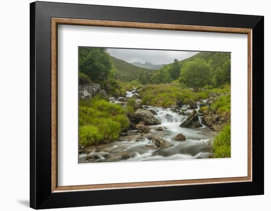 Europe, Scotland, Cairngorm National Park. Mountain Stream Cascade-Cathy & Gordon Illg-Framed Photographic Print