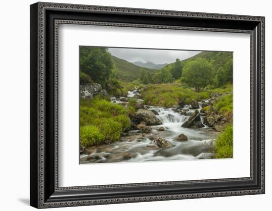 Europe, Scotland, Cairngorm National Park. Mountain Stream Cascade-Cathy & Gordon Illg-Framed Photographic Print