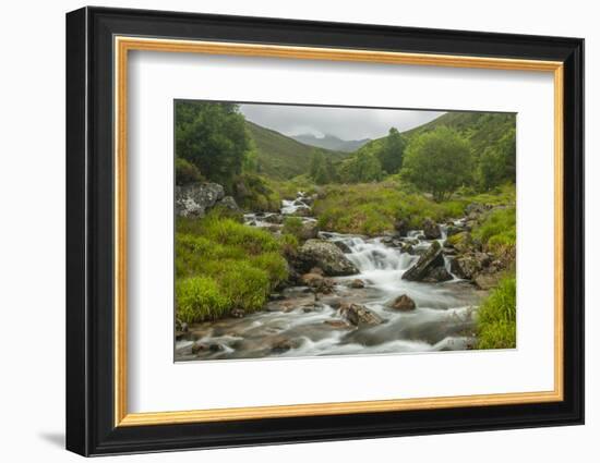 Europe, Scotland, Cairngorm National Park. Mountain Stream Cascade-Cathy & Gordon Illg-Framed Photographic Print