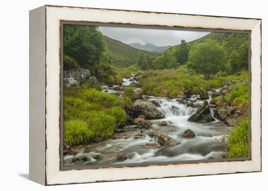 Europe, Scotland, Cairngorm National Park. Mountain Stream Cascade-Cathy & Gordon Illg-Framed Premier Image Canvas