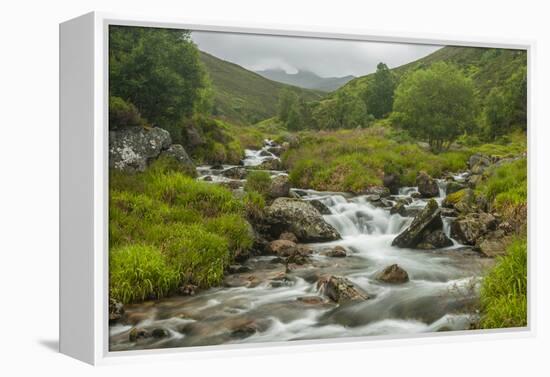 Europe, Scotland, Cairngorm National Park. Mountain Stream Cascade-Cathy & Gordon Illg-Framed Premier Image Canvas