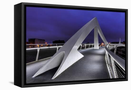 Europe, Scotland, Glasgow, Tradeston Bridge-Mark Sykes-Framed Premier Image Canvas