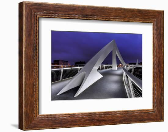 Europe, Scotland, Glasgow, Tradeston Bridge-Mark Sykes-Framed Photographic Print