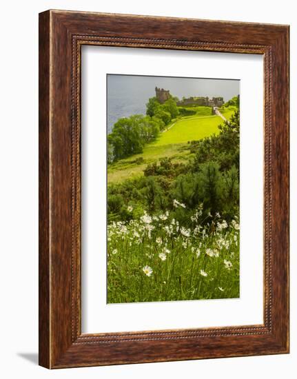 Europe, Scotland, Loch Ness. Landscape of Castle Urquhart Ruins-Cathy & Gordon Illg-Framed Photographic Print