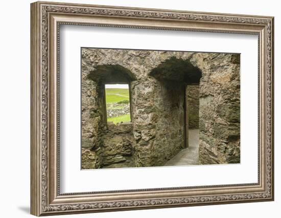 Europe, Scotland, Shetland Islands. Muness Castle Ruins-Cathy & Gordon Illg-Framed Photographic Print