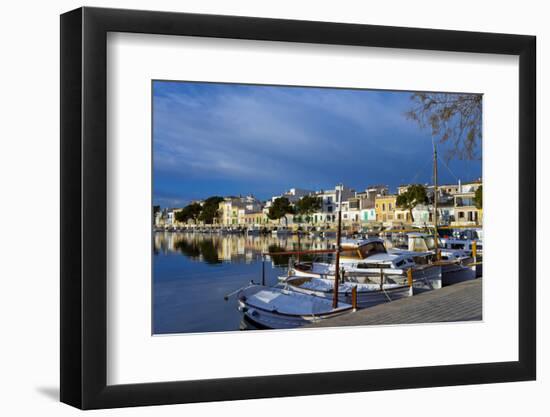 Europe, Spain, Majorca, Fishing Village Porto Colom, Harbour-Chris Seba-Framed Photographic Print