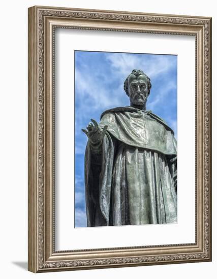 Europe, Spain, Salamanca, Statue of Frei Luis de Leon-Lisa S. Engelbrecht-Framed Photographic Print