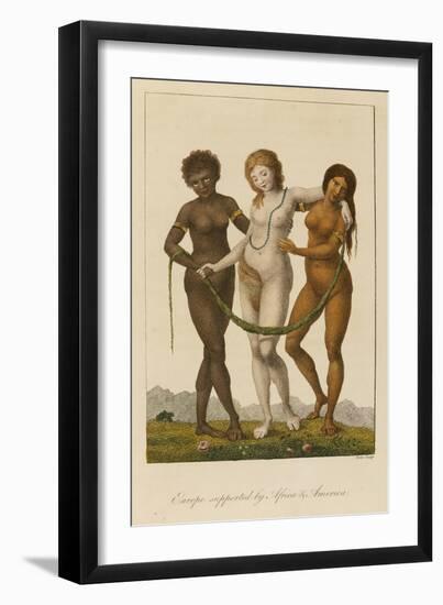 Europe Supported by Africa and America, circa 1796-William Blake-Framed Giclee Print