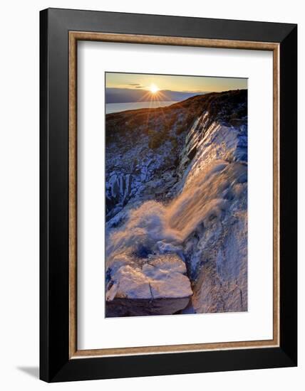 Europe, Sweden,  Abisko National Park, Waterfall-Bernd Rommelt-Framed Photographic Print