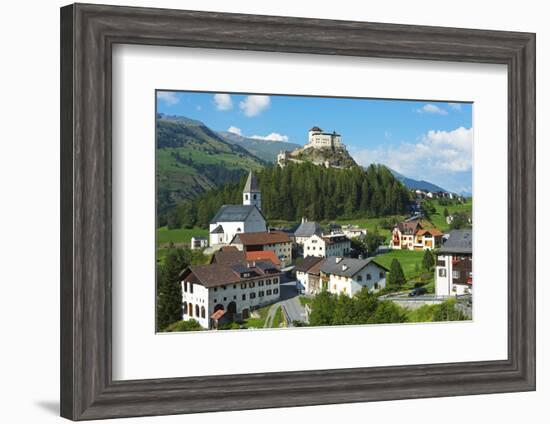 Europe, Switzerland, Graubunden, Engadine, Scuol Tarasp, Scuol Castle, (Schloss Tarasp)-Christian Kober-Framed Photographic Print