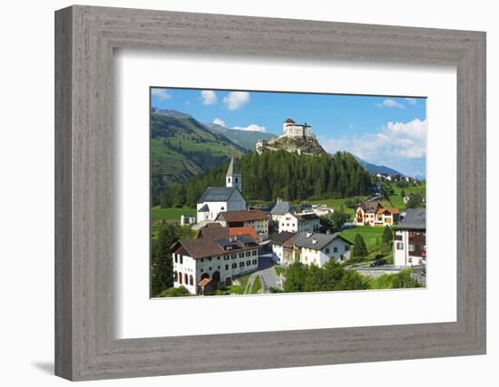 Europe, Switzerland, Graubunden, Engadine, Scuol Tarasp, Scuol Castle, (Schloss Tarasp)-Christian Kober-Framed Photographic Print