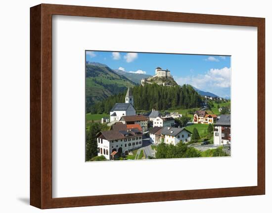 Europe, Switzerland, Graubunden, Engadine, Scuol Tarasp, Scuol Castle, (Schloss Tarasp)-Christian Kober-Framed Photographic Print