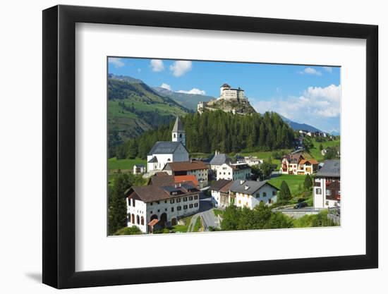 Europe, Switzerland, Graubunden, Engadine, Scuol Tarasp, Scuol Castle, (Schloss Tarasp)-Christian Kober-Framed Photographic Print