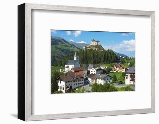 Europe, Switzerland, Graubunden, Engadine, Scuol Tarasp, Scuol Castle, (Schloss Tarasp)-Christian Kober-Framed Photographic Print