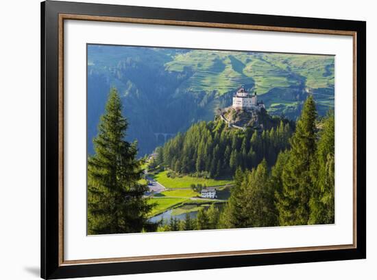 Europe, Switzerland, Graubunden, Engadine, Scuol Tarasp, Scuol Castle, (Schloss Tarasp)-Christian Kober-Framed Photographic Print