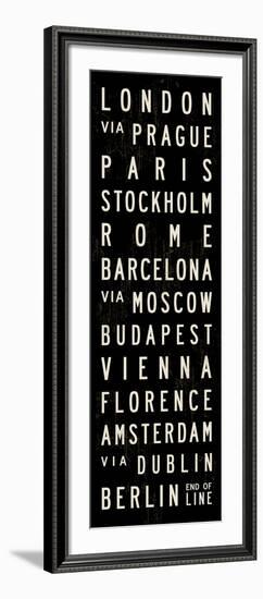 Europe Transit Sign-Michael Jon Watt-Framed Giclee Print