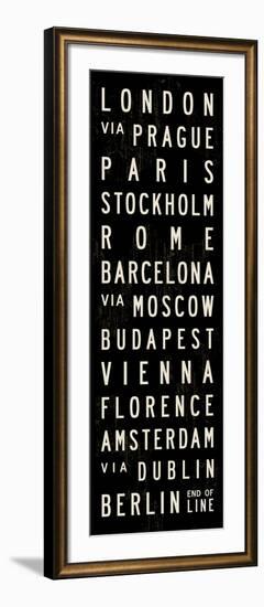 Europe Transit Sign-Michael Jon Watt-Framed Giclee Print