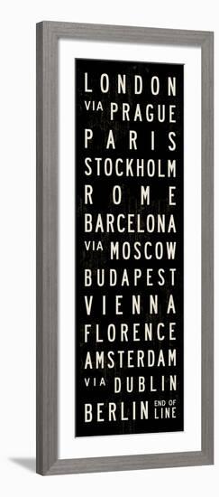 Europe Transit Sign-Michael Jon Watt-Framed Giclee Print