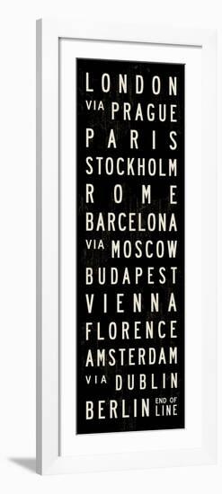 Europe Transit Sign-Michael Jon Watt-Framed Giclee Print