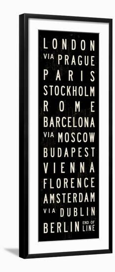 Europe Transit Sign-Michael Jon Watt-Framed Giclee Print