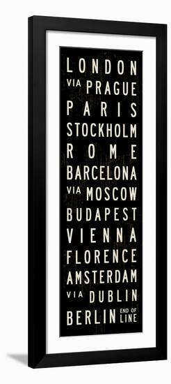 Europe Transit Sign-Michael Jon Watt-Framed Giclee Print