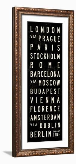 Europe Transit Sign-Michael Jon Watt-Framed Giclee Print